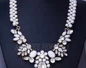 pearl necklace,bridesmaid gifts,bubble necklace,beadwork necklace,Beaded Jewelry,bib necklace,statement necklace,strand necklace