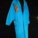 Neon Turquoise Navajo Painted Vintage 1980's Oversized Duster Jacket XL XXL