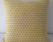 Japanese wavy yellow geometric pattern cushion cover, slip cover, throw pillow, decorative cushion, accent pillow
