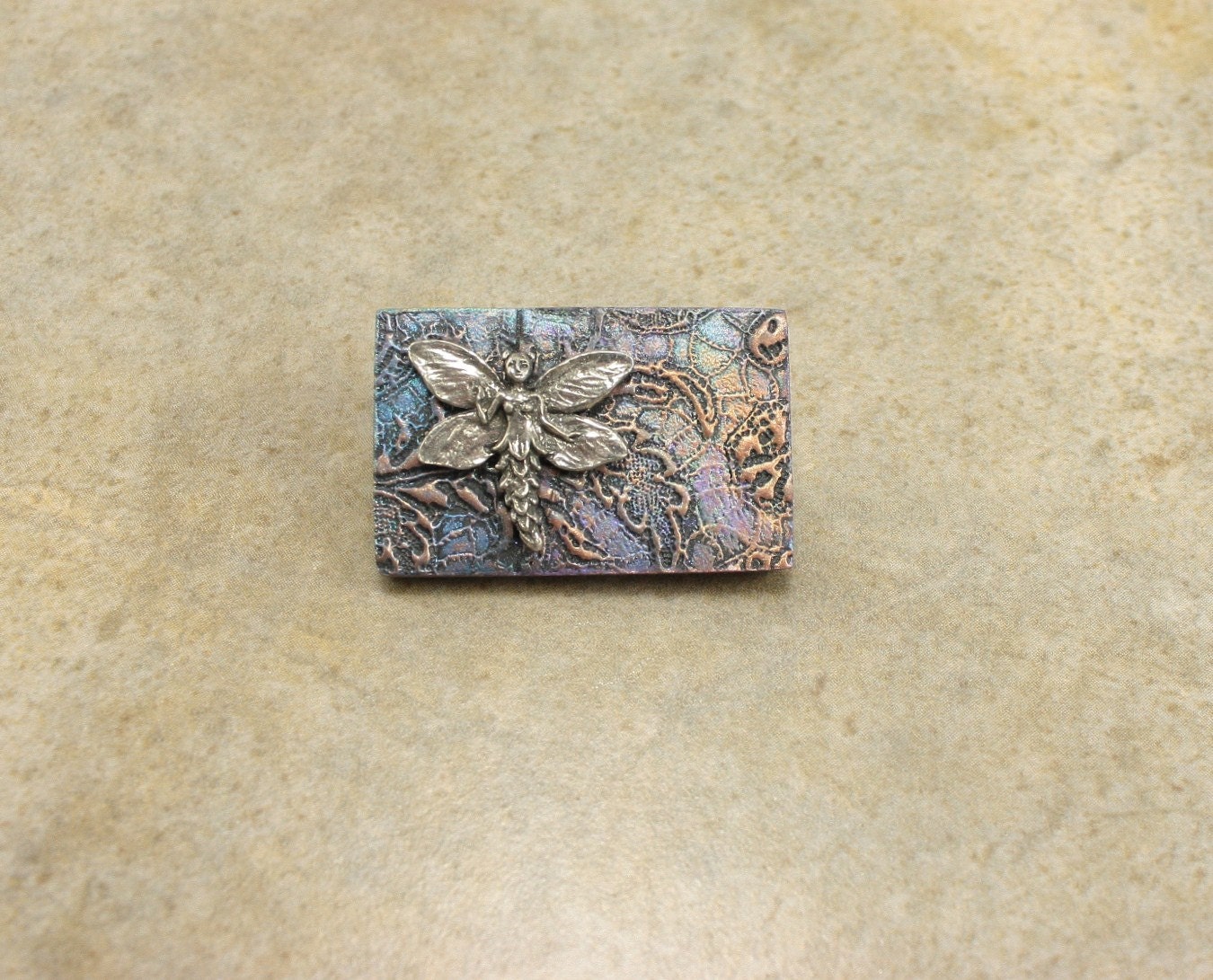 Fairy Brooch Silver Black Bronze Blue Lavender Fairy Pin