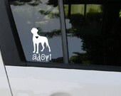 ADOPT Dog Breed Love Car Decal