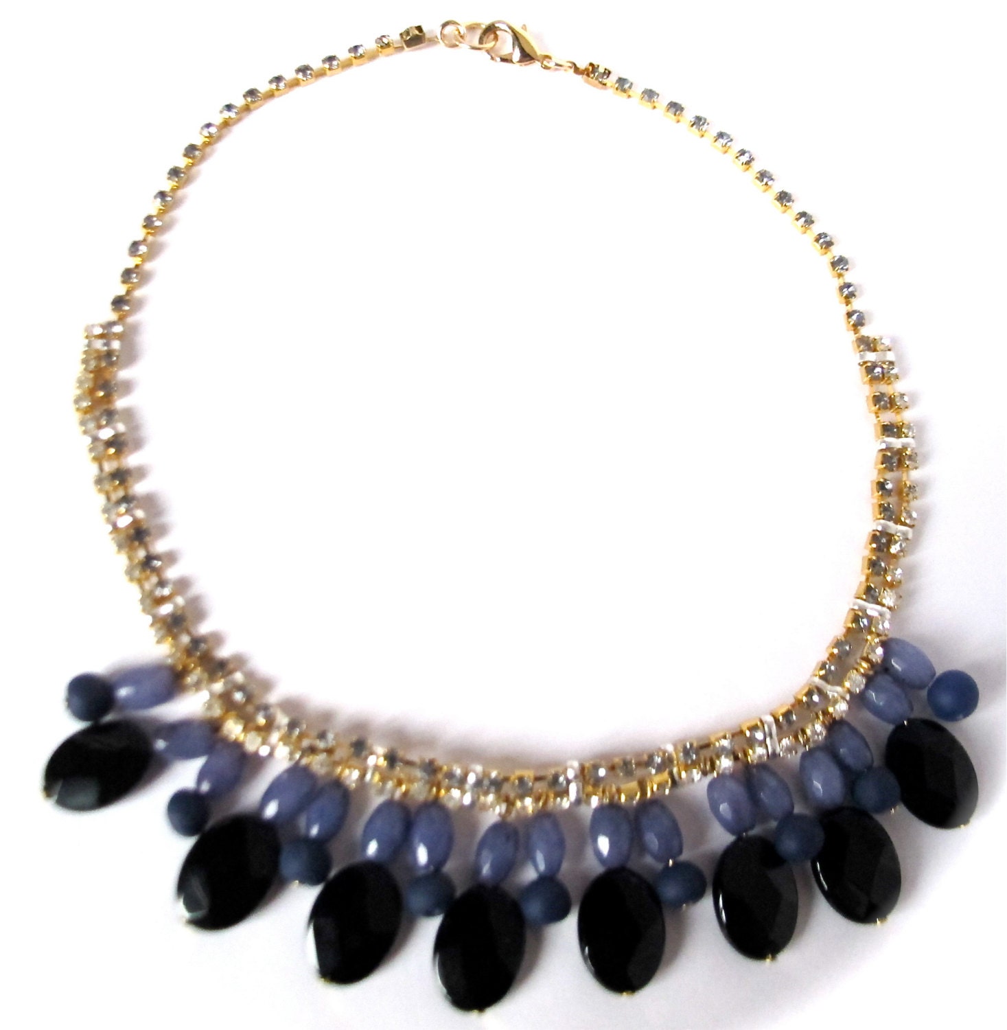 Dark Violet  Rhinestones necklace