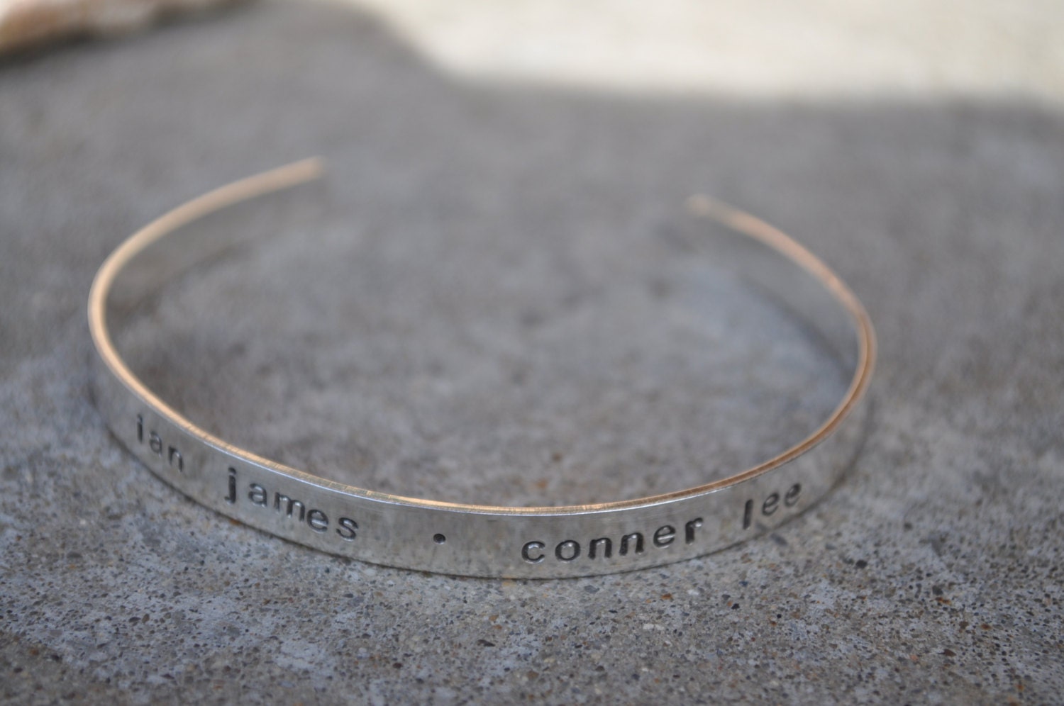 Sterling Silver Hand-stamped Cuff Bracelet