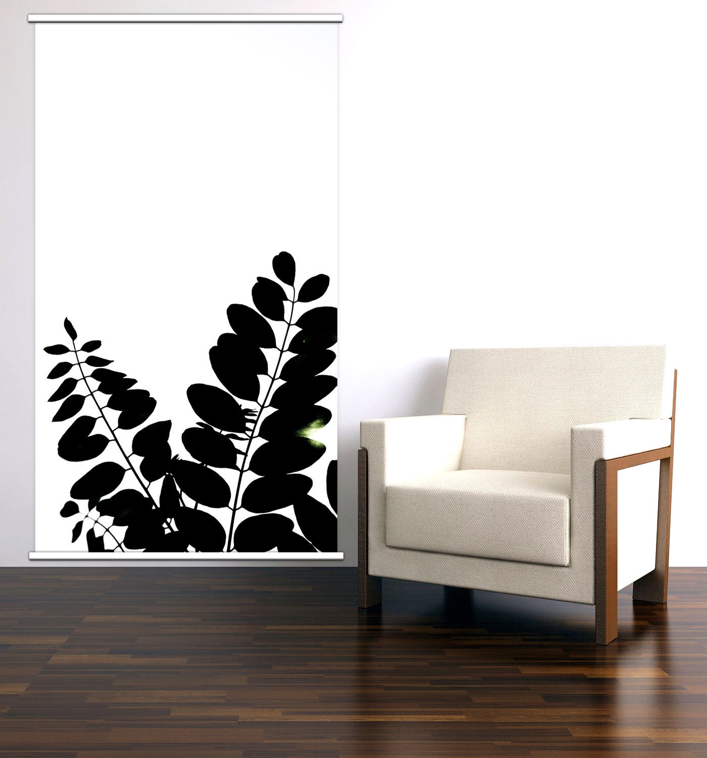 Black Locust Tree Leaves - Poster Print   - 33x60" Ready To Hang