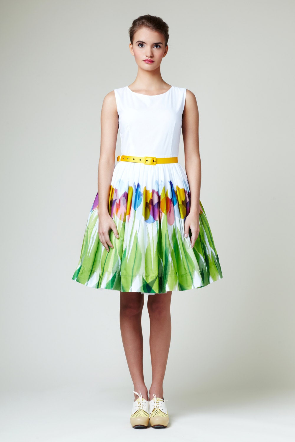 Yellow Tulips Dress by Mrs Pomeranz