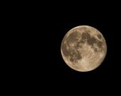 Moon Fine Art Photography Print Universe Cosmos Stars Satellite Luna Night Sky Space Home Decor Wall Art Full Moon 5x7