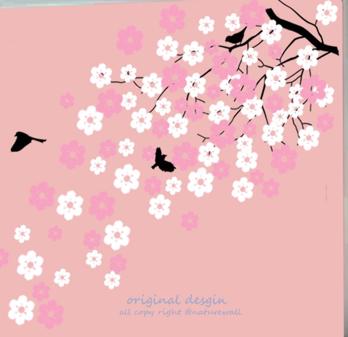 Vinyl wall decals Cherry blossom tree decals baby by NatureWall