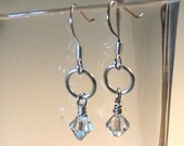 Earrings Swarovski Clear Crystal Dangle