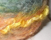 no need to question, sun and water pastel needle felted wool bowl
