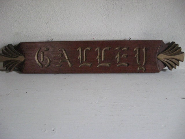 Large Wooden GALLEY sign Handcrafted Perfect hanging in your kitchen