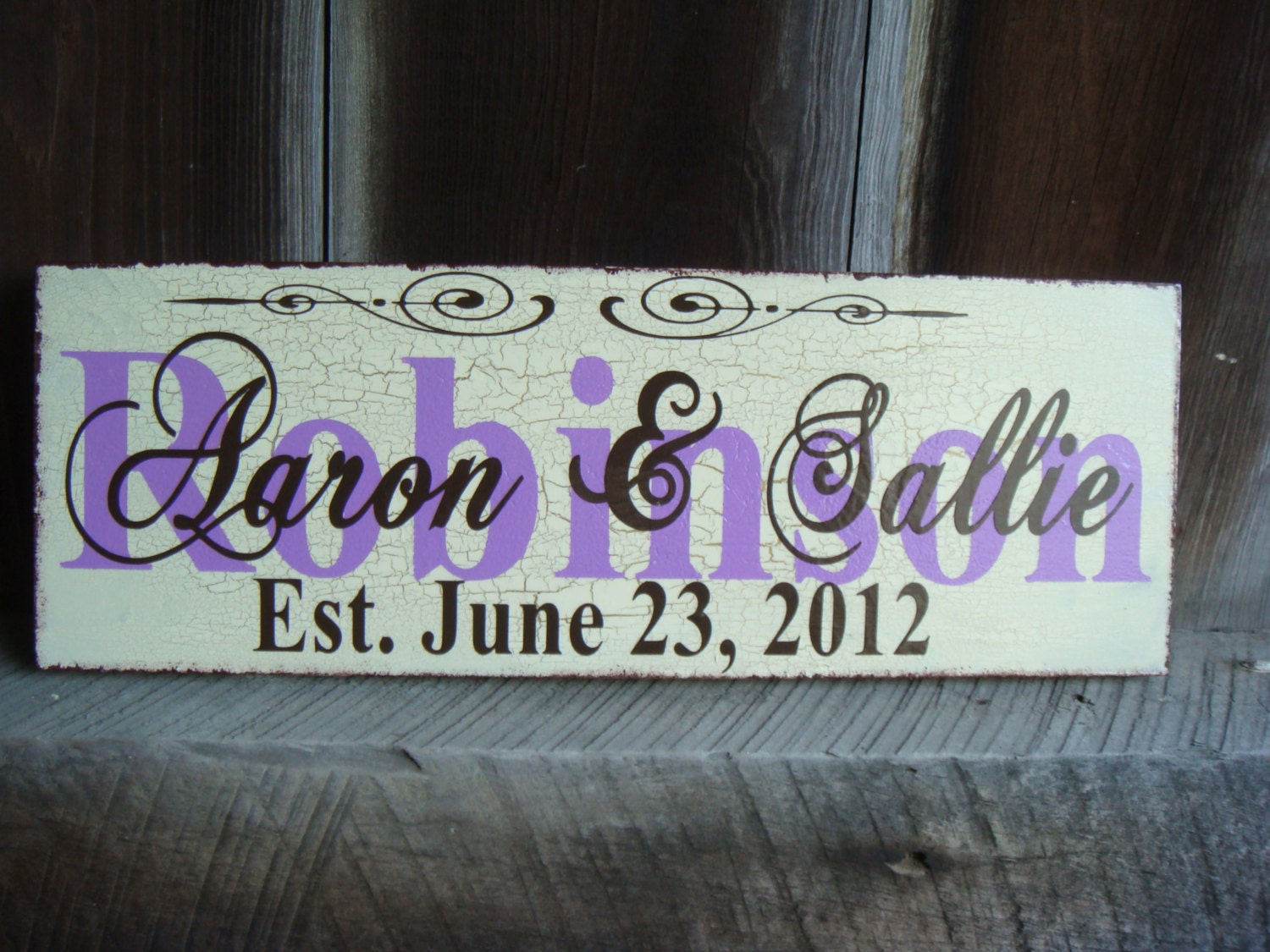 Personalized Wedding Sign Hand Painted