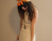 vintage cream colored dress extra small