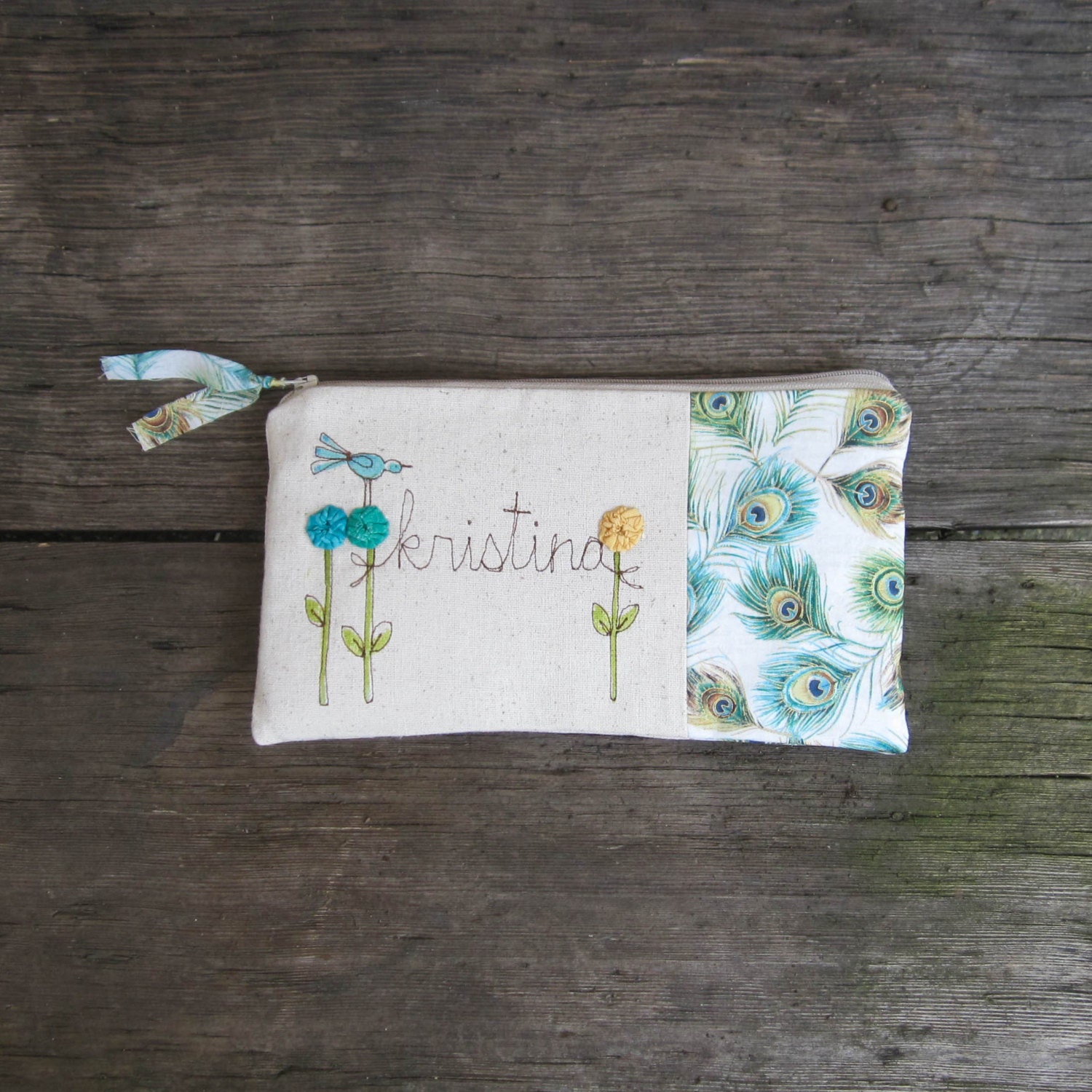 peacock wedding clutch, personalized maid of honor clutch, bridal clutch purse accessory, maid of honor gift, MADE TO ORDER