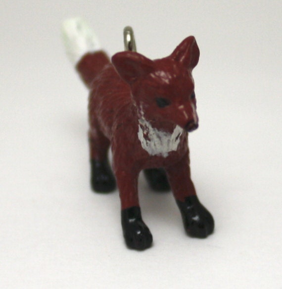 Handmade Pendant TINY FOX figure Pendant Charm So cool for Kawaii Necklace Statement Jewelry