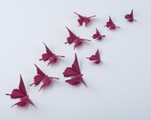 3D Butterfly Wall Art: 10 Raspberry Damask Paper Butterflies for Wall Decor, Nursery, Children's Room