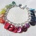 rainbow button bracelet