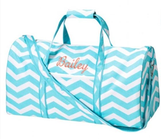 Personalized 21" Chevron Duffle Bag GYM Bag Travel Luggage Overnight