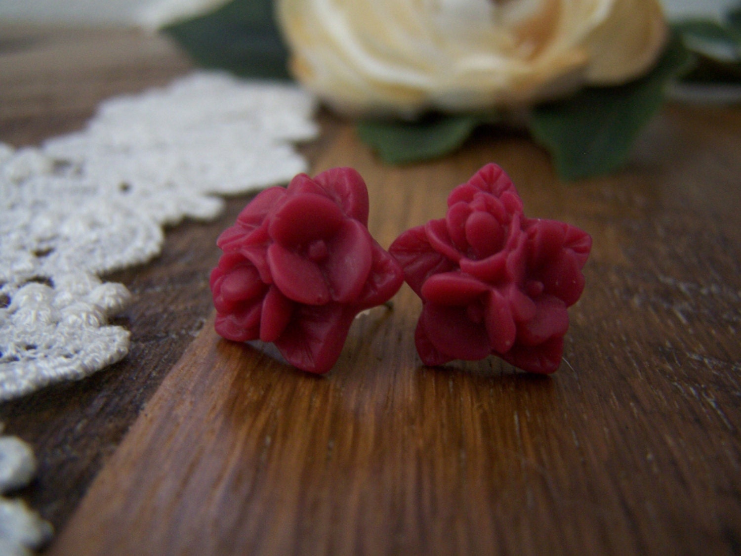 Mulberry Bouquet Stud Earrings