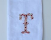 personalized tea towel - sewn monogrammed flour sack towel - customizable