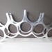Mod Aluminum Wine Rack - Mid-Century Modern Metal Wine Holder Biomophic Space Age