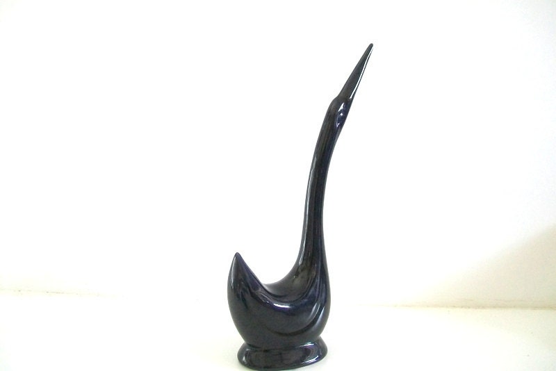 Mid Century Swan Bird Black