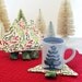 Christmas Tree Quilted Coasters Fabric Mug Rugs Fa La La