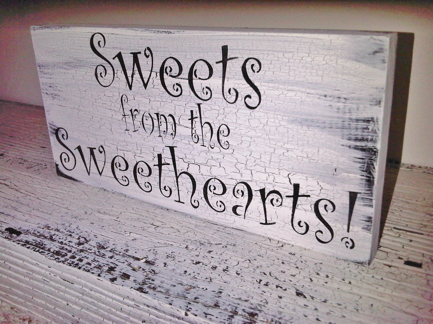 Candy Bar Wedding Sign, Candy Buffet , Wedding Cake, Cupcakes, Dessert Bar Cookie Sign - "SWEETS from the SWEETHEARTS"
