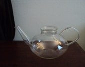 Mid century vintage Schott Mainz Jena Glass teapot Wilhelm Wagnfeld c 1950s