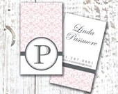 Personalized - Business Card / Calling Card / Mommy Card - PRINTABLE DIGITAL DESIGN - Monogram