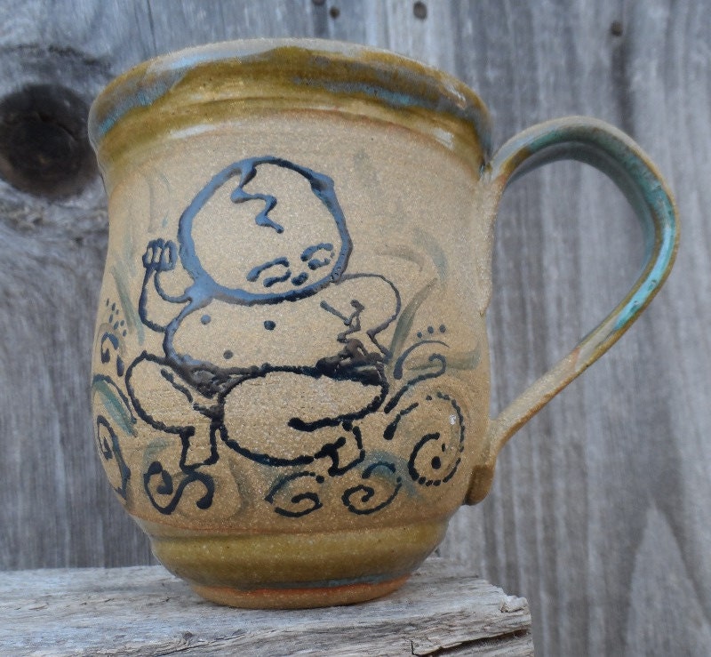 Happy Splasher Brown and Blue Mug