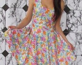 Pastel Heart Frosting Fit and Flare Dress