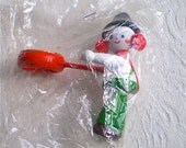 Vintage Snowman, Candle Hugger, Christmas, Wooden, Colonial Candle, Taiwan, Decoration, New Old Stock, Home Decor, 1970s