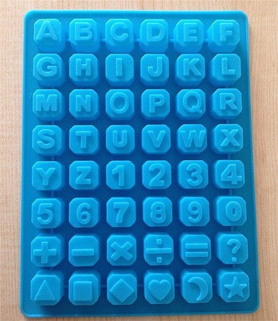 Letters Alphabet Numbers Flexible Silicone Mold/Mould For Handmade Soap Candle Candy Jewelry Jelly Cake Fimo Resin Crafts