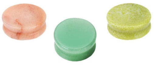 Jade plugs gauges natural stone organic semi precious