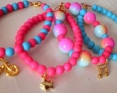 summer fluo charm bracelets (set of 4) /collection 2013