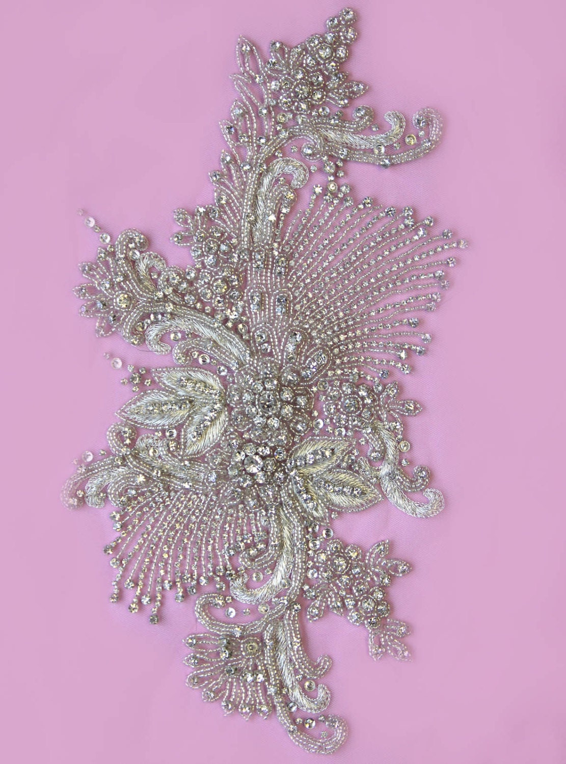 Swarovski Crystal Wedding Gown Applique HERCULES by allysonjames