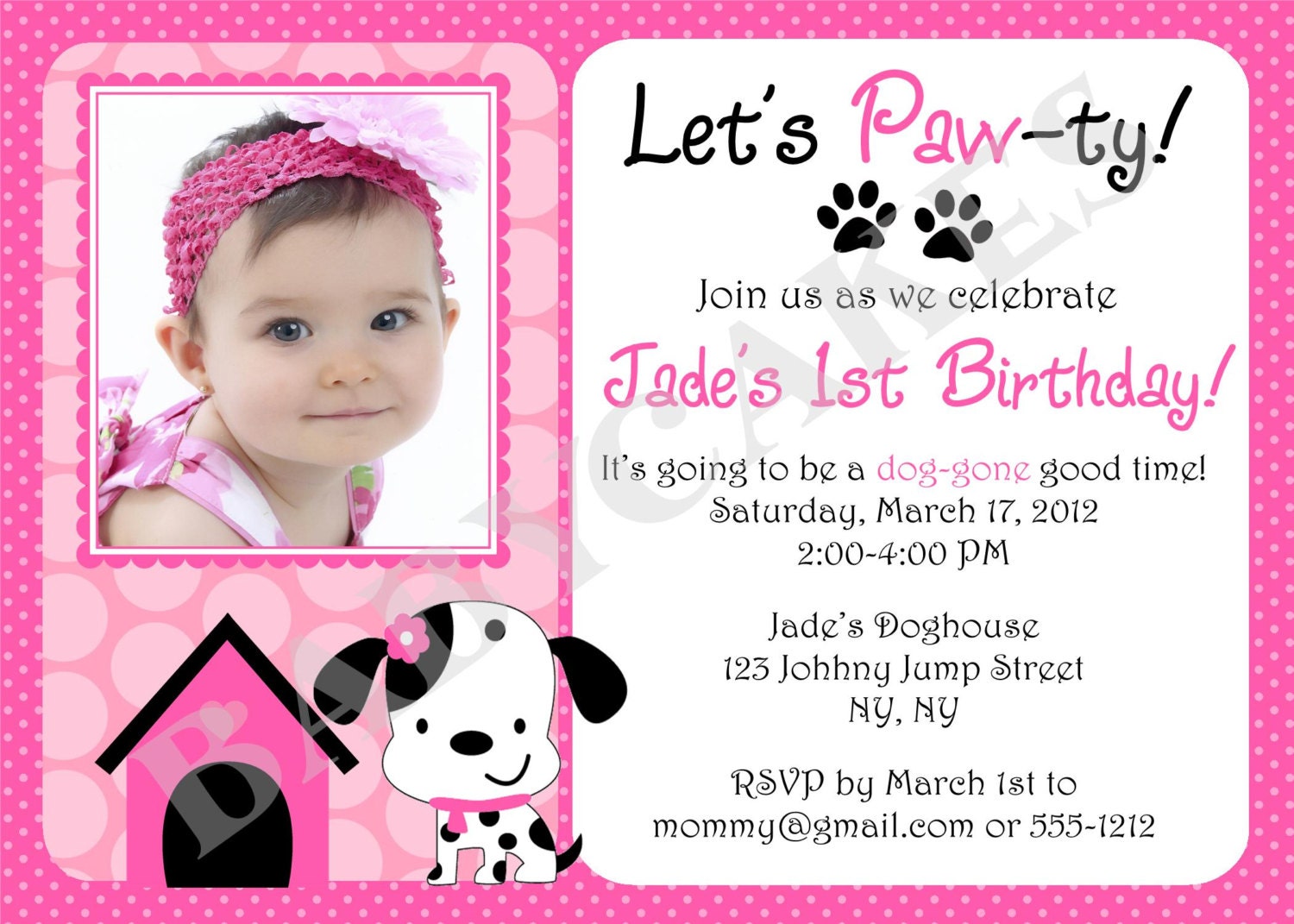 Puppy Birthday Invitation - DIY Print Your Own - Matching Party Printables available