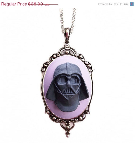 Darth Vader Necklace - Star Wars Cameo Jewelry