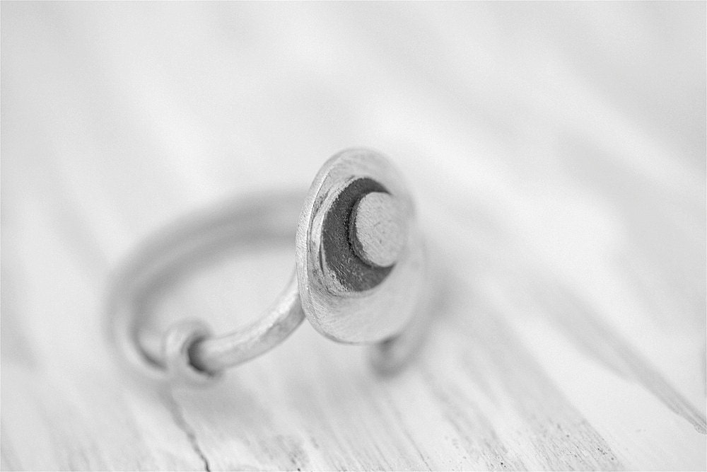 Zen Silver Ring- Layered Silver Ring- Adjustable Silver Ring