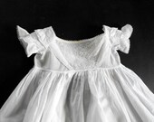 Antique Ayrshire Christening Gown Entirely Hand Made with Fine Hand Embroidery