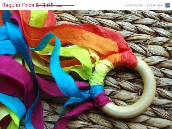 SALE Waldorf PLAY SILK Kite, Rainbow Maker Whirligig Toy