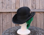 Black beaver fur mens bowler