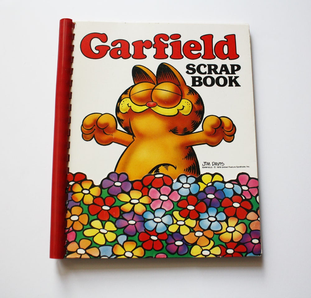 1978 Vintage Garfield Jim Davis Spiral Scrapbook -- Unused & Great Condition