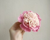 felted flower brooch peony  APRIL ROMANCE   / made to order