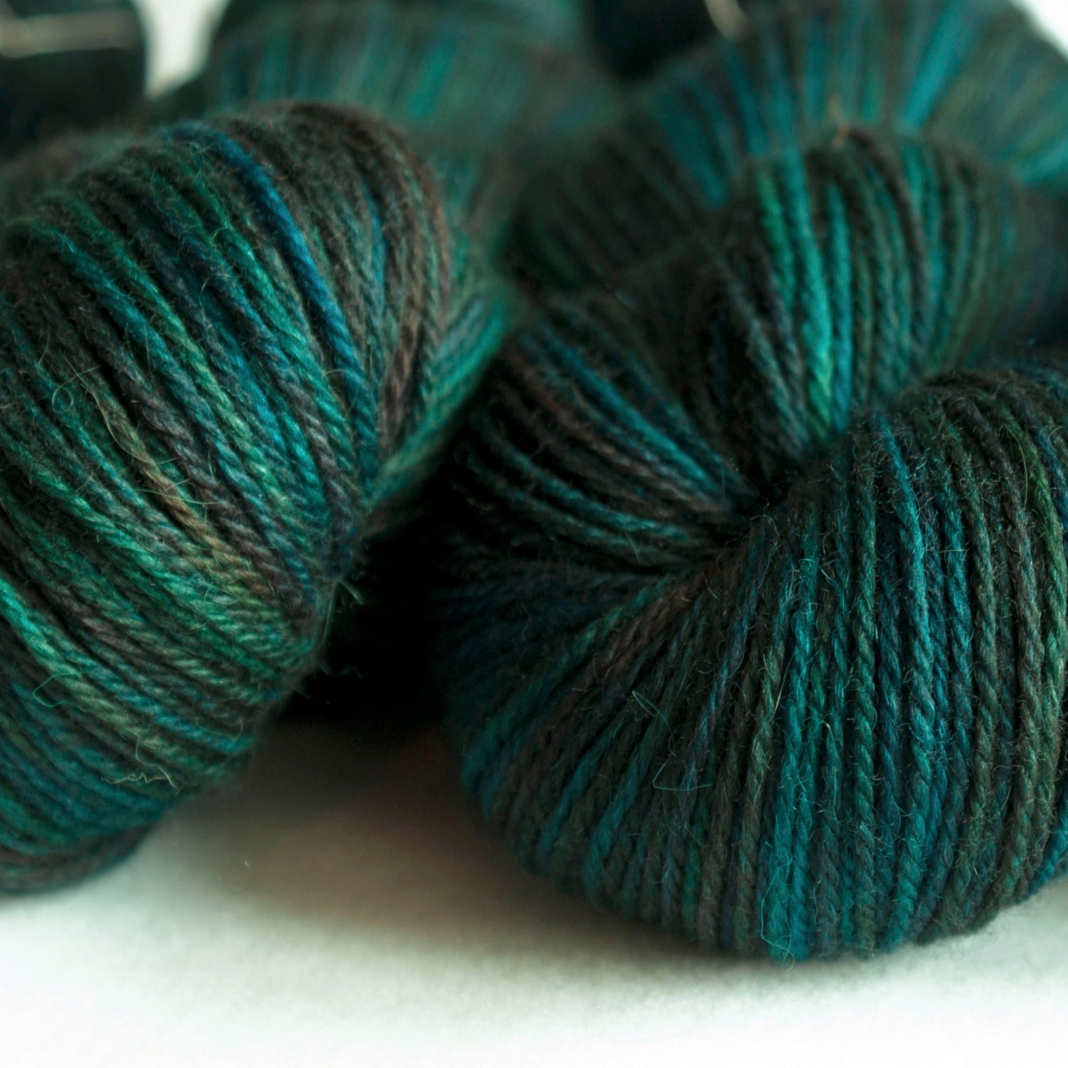Workhorse Sock - Superfine Alpaca Merino yarn - 'Oilspill Green' 333m