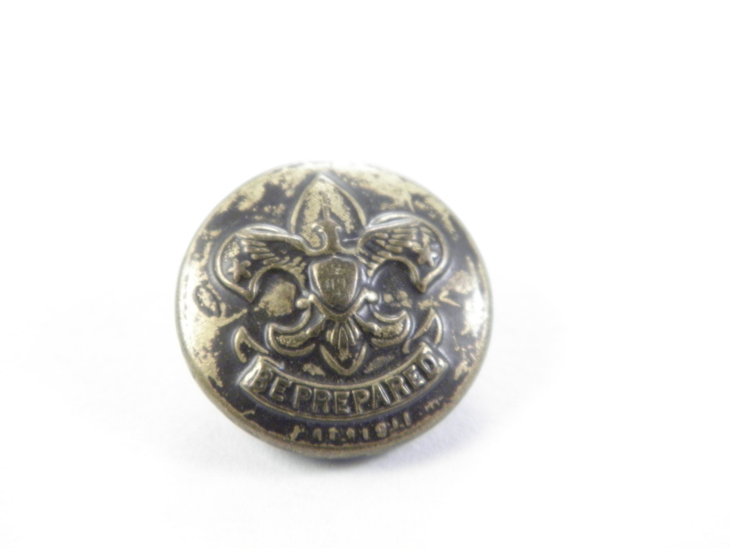 Sweet Orr Uniform Boy Scout Metal Buttons Fleur de Lis Vintage Button