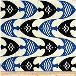 Pillow Cover Cushion 20x20 oor/outdoor angel fish black and blue, other sizes available