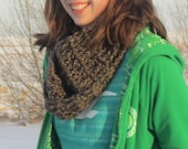 Super Thick, Ultra Chic, Large Fashion Cowl, Infinity Scarf Shown in Granite City