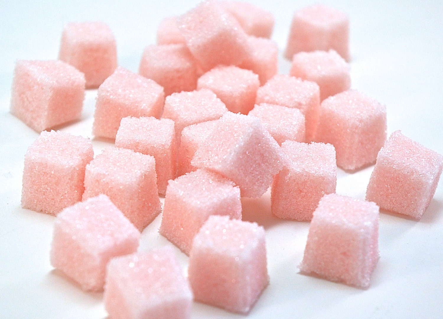 Rose Petal Flavored Sugar Cubes for Tea Parties, Champagne Toasts, Favors, Coffee, Tea, Berries, Lemonade