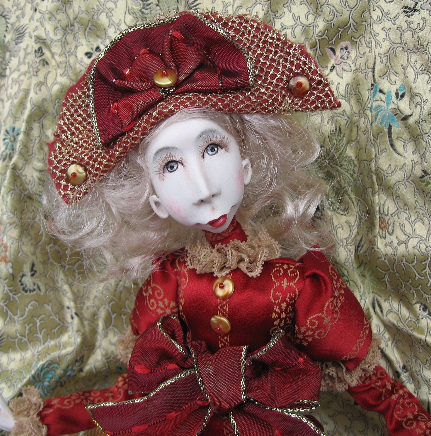 Emi Art doll OOAK  Paper clay doll Handmade art doll Collecting doll